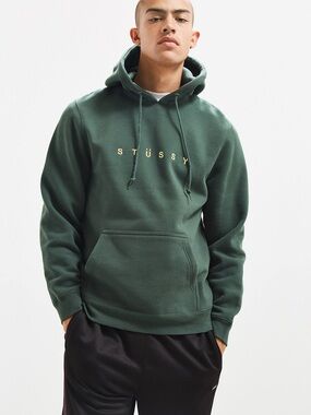 Men’s Stussy Helvetica Hoodie Sweatshirt